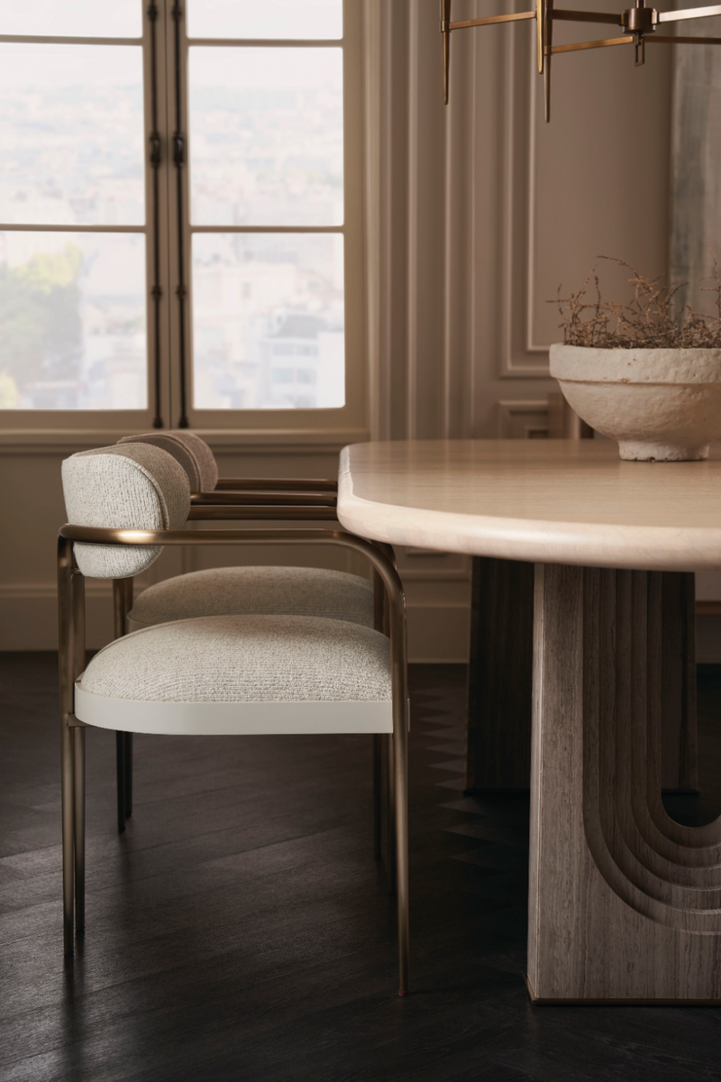 Chaise de salle à manger avec cadre en bronze | Caracole Emphasis | OROA.fr