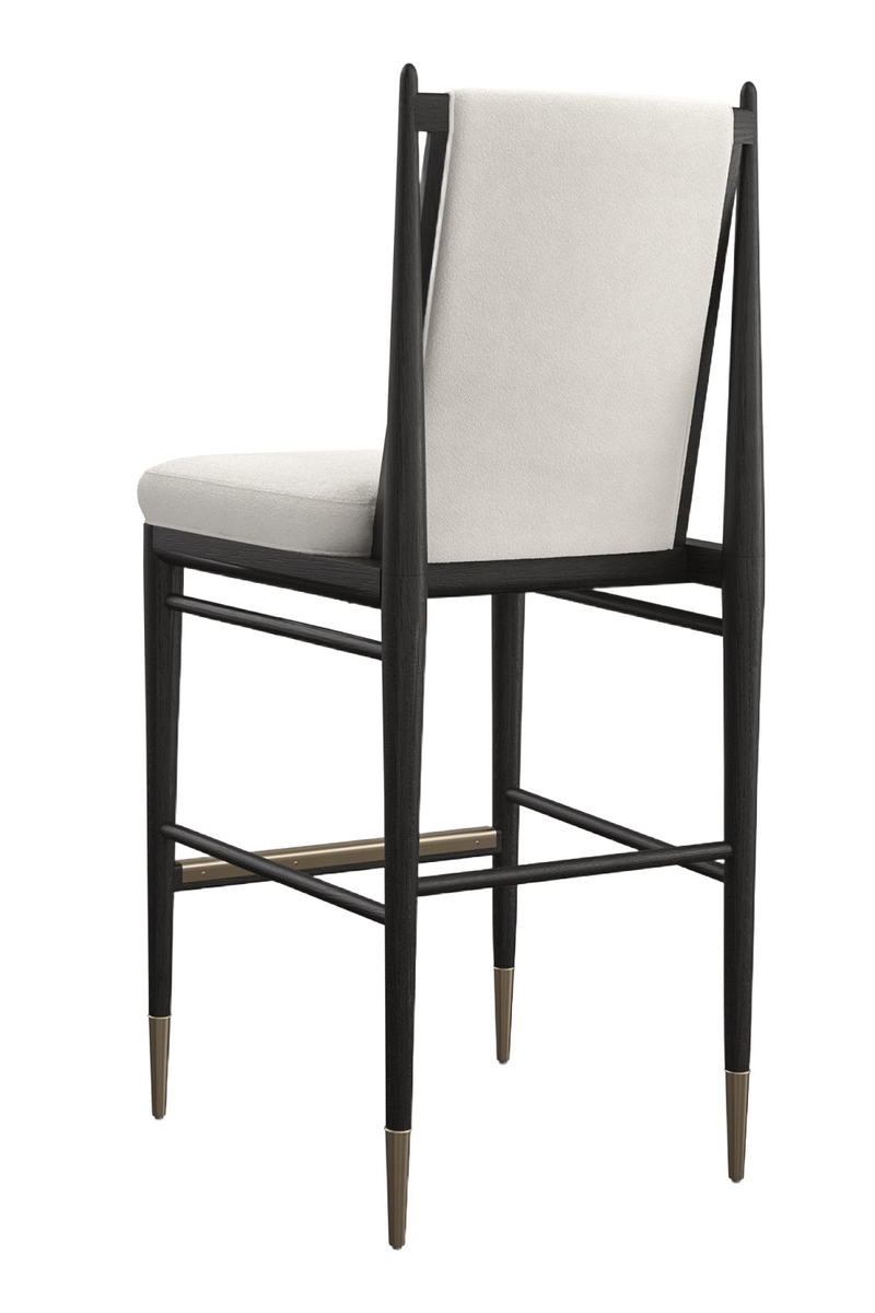 Tabouret de Bar en Bouclé Ivoire | Caracole Unity | OROA.fr