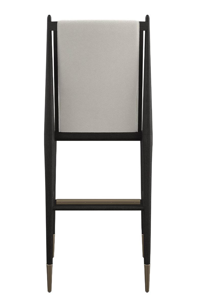 Tabouret de Bar en Bouclé Ivoire | Caracole Unity | OROA.fr