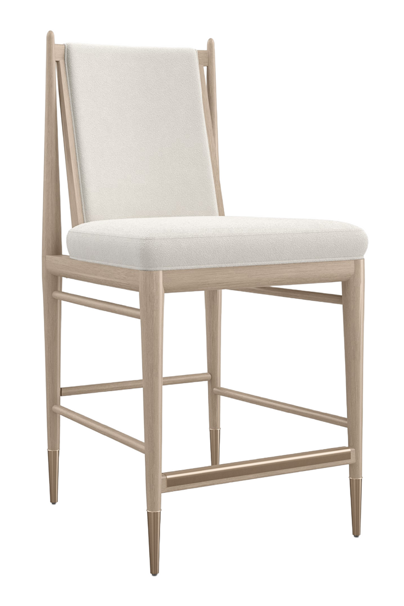 Tabouret de Comptoir en Bouclé Ivoire | Caracole Unity