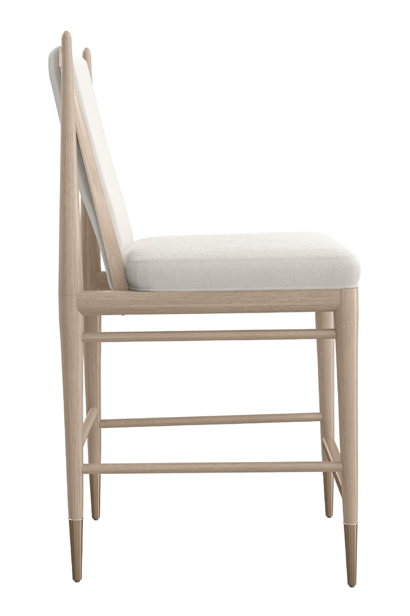 Tabouret de Comptoir en Bouclé Ivoire | Caracole Unity