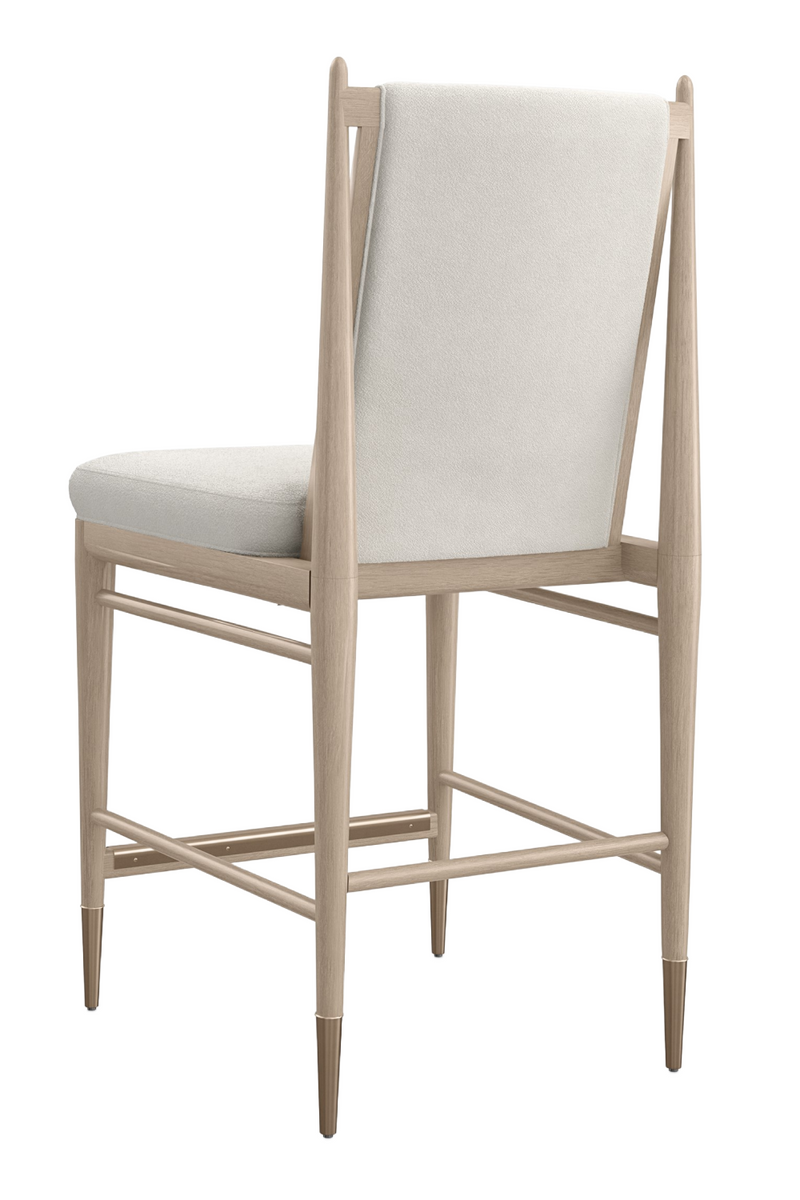 Tabouret de Comptoir en Bouclé Ivoire | Caracole Unity