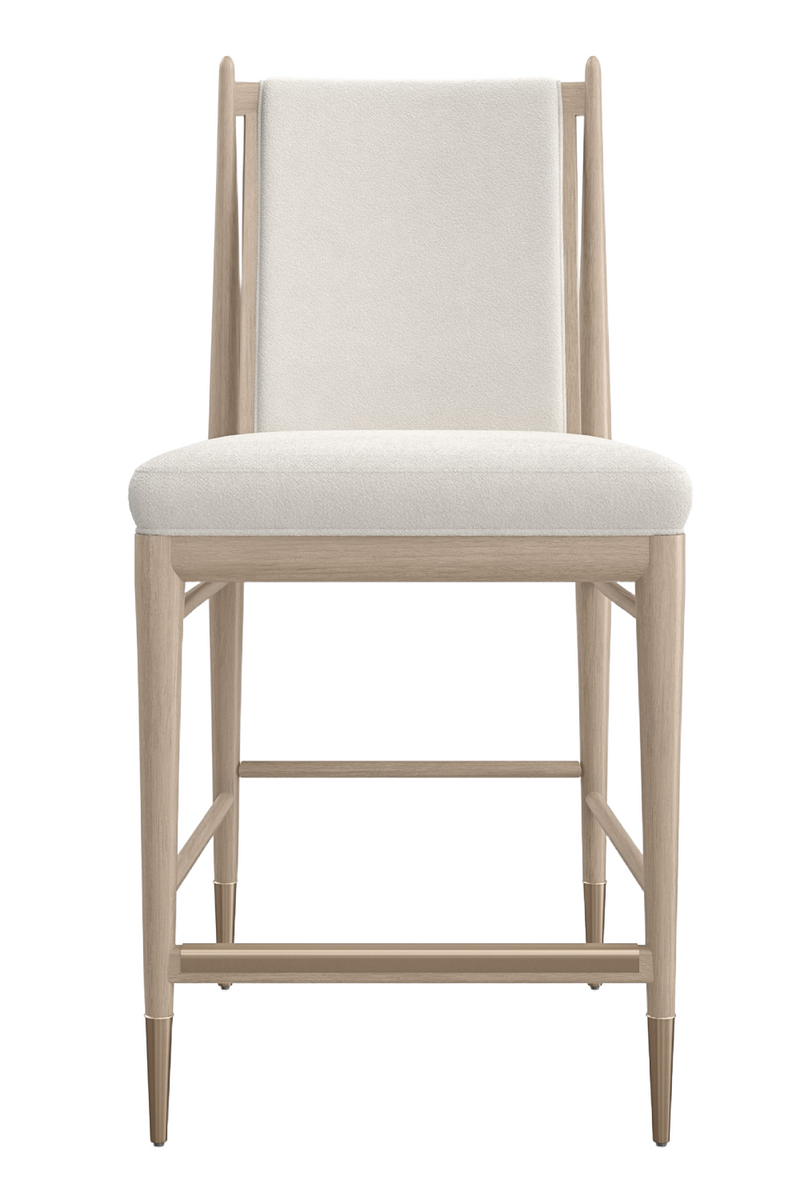 Tabouret de Comptoir en Bouclé Ivoire | Caracole Unity