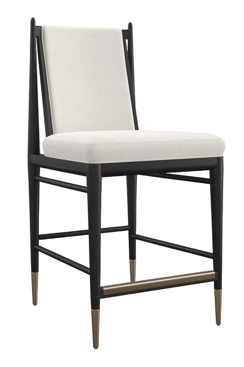 Tabouret de Comptoir en Bouclé Ivoire | Caracole Unity
