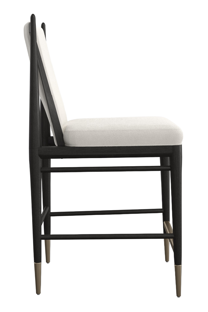 Tabouret de Comptoir en Bouclé Ivoire | Caracole Unity