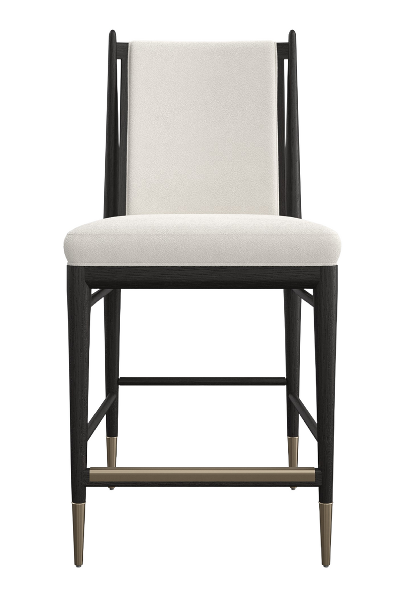 Tabouret de Comptoir en Bouclé Ivoire | Caracole Unity