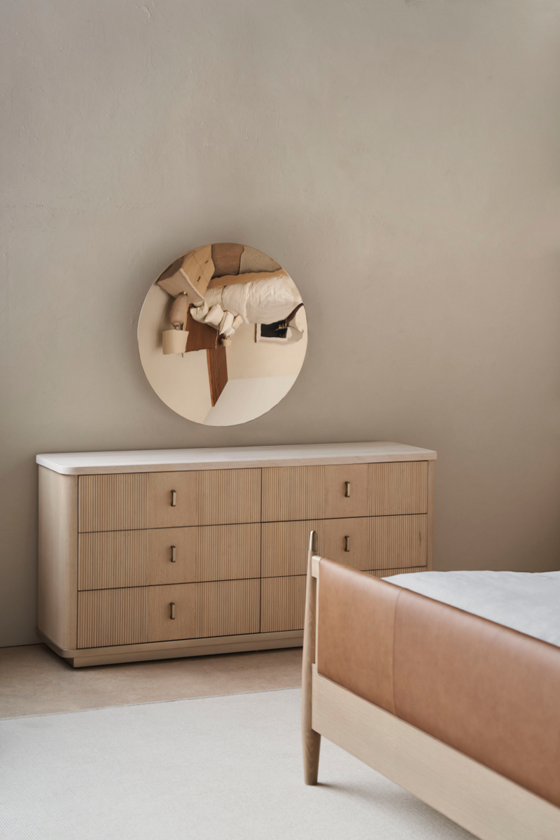 Commode en bois de chêne et travertin | Caracole Rhythm | Meubleluxe.fr