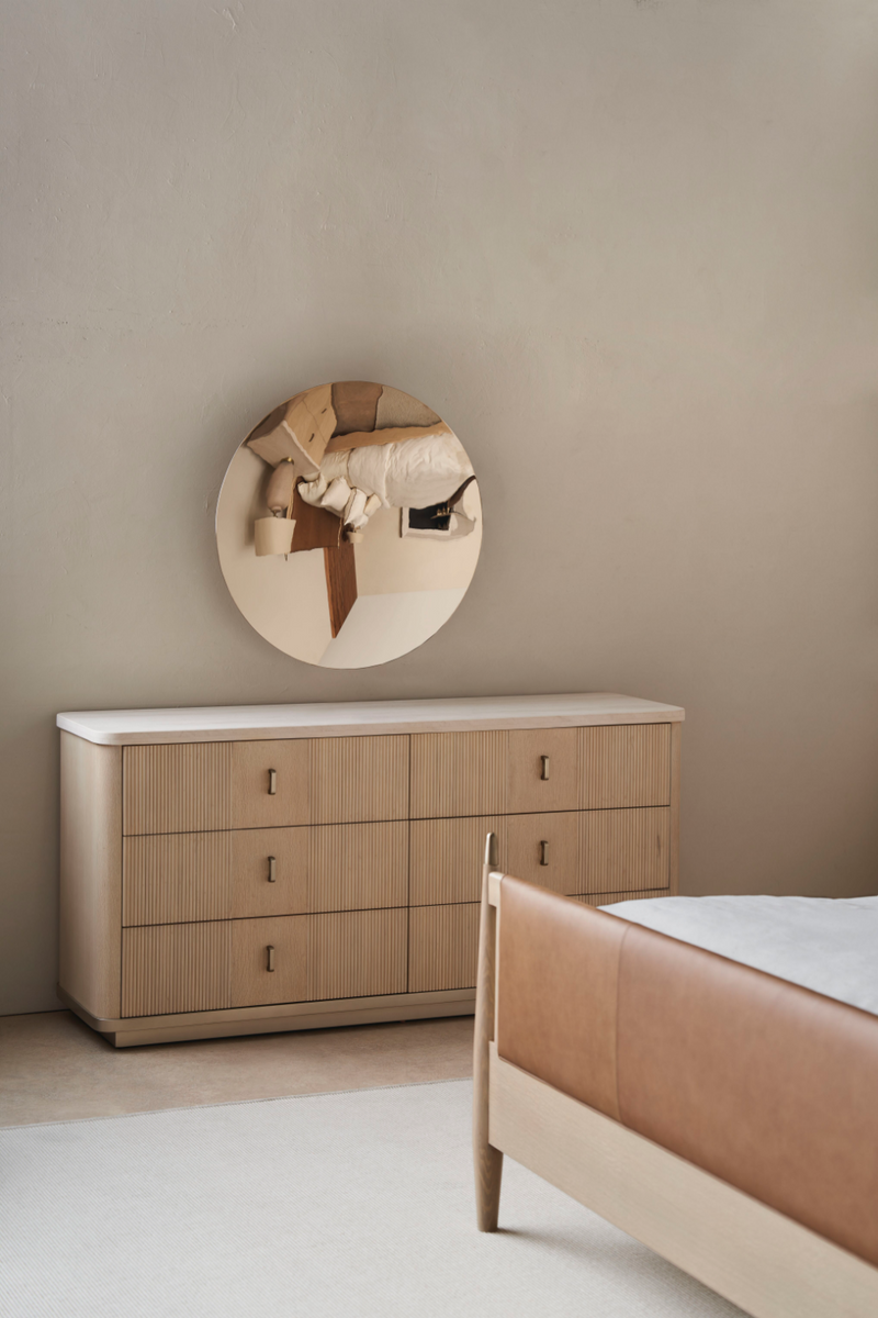 Lit en cuir marron | Caracole Rhythm | Meubleluxe.fr