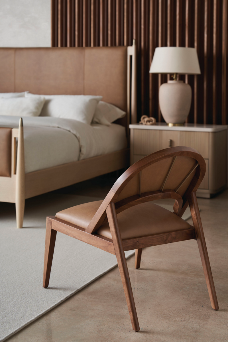 Lit en cuir marron | Caracole Rhythm | Meubleluxe.fr