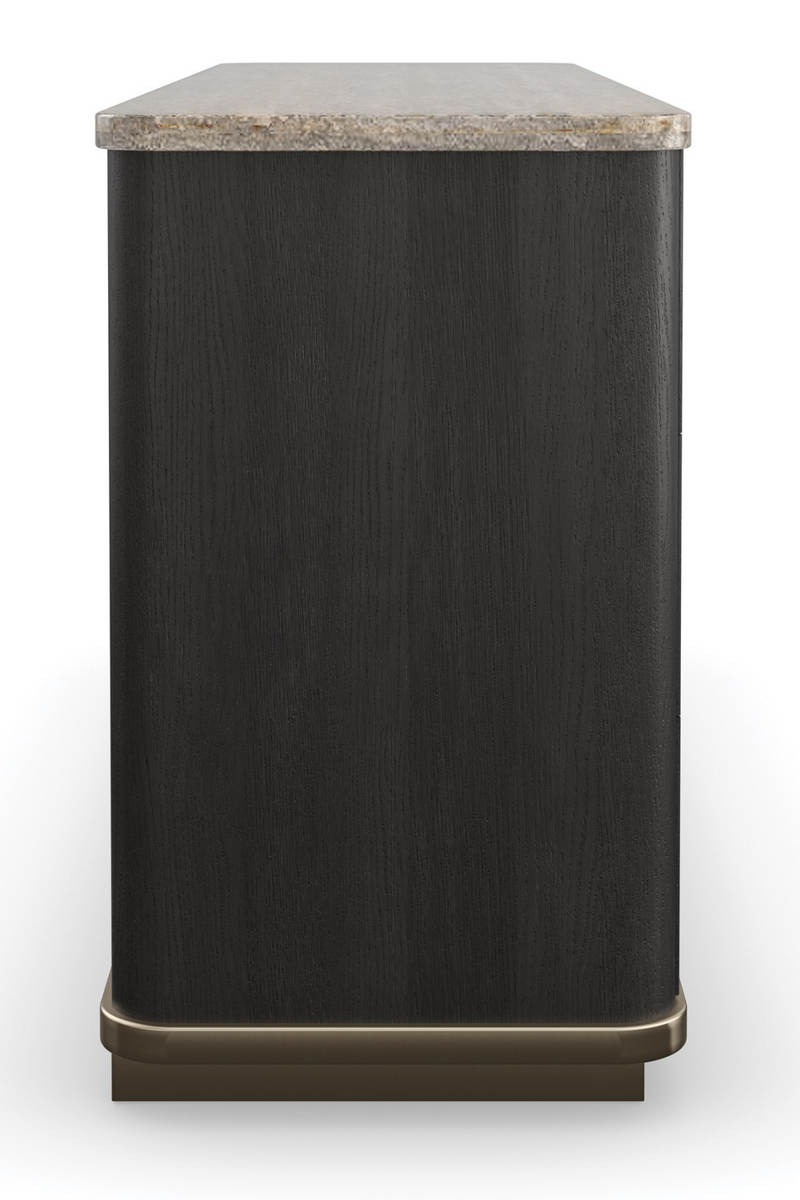 Commode à 6 portes en frêne noir | Caracole Rhythm | OROA.fr