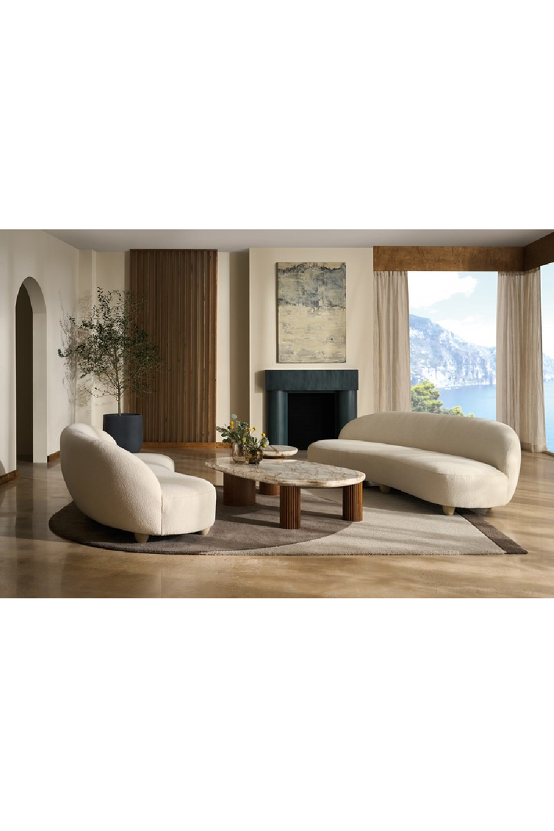 Bouclé Serpentine Sofa | Caracole Tulum | Meubleluxe.fr