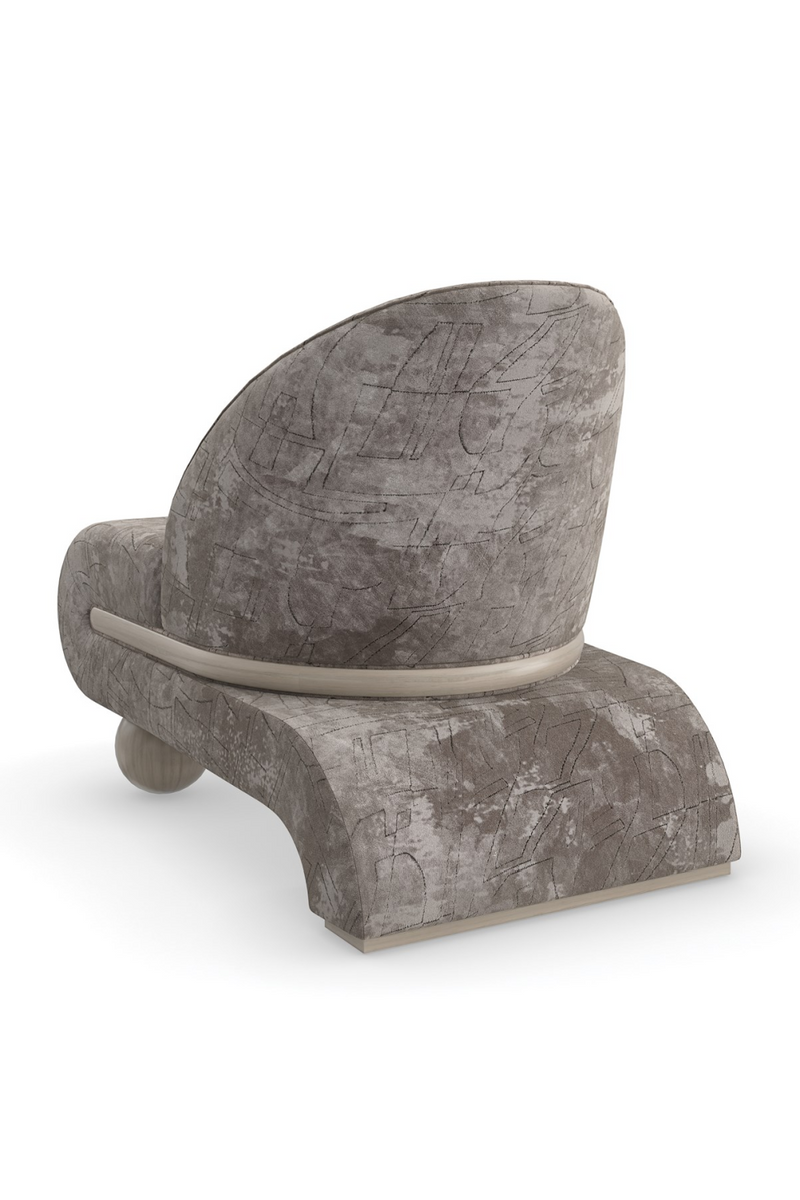 Chaise d’appoint en velours avec pieds en boule | Caracole Bora Bora | OROA.fr