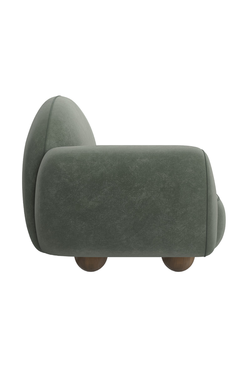 Méridienne en velours vert | Caracole Cypress | OROA.fr