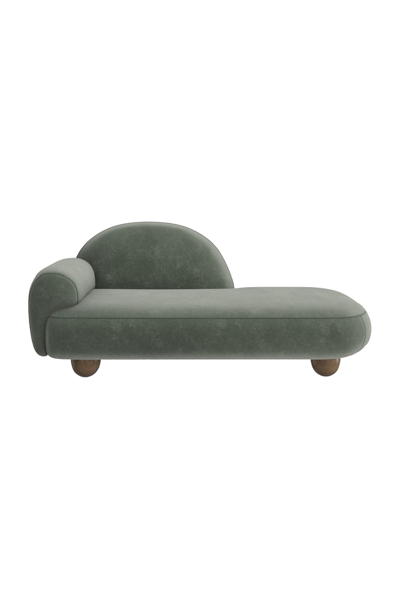 Méridienne en velours vert | Caracole Cypress | OROA.fr