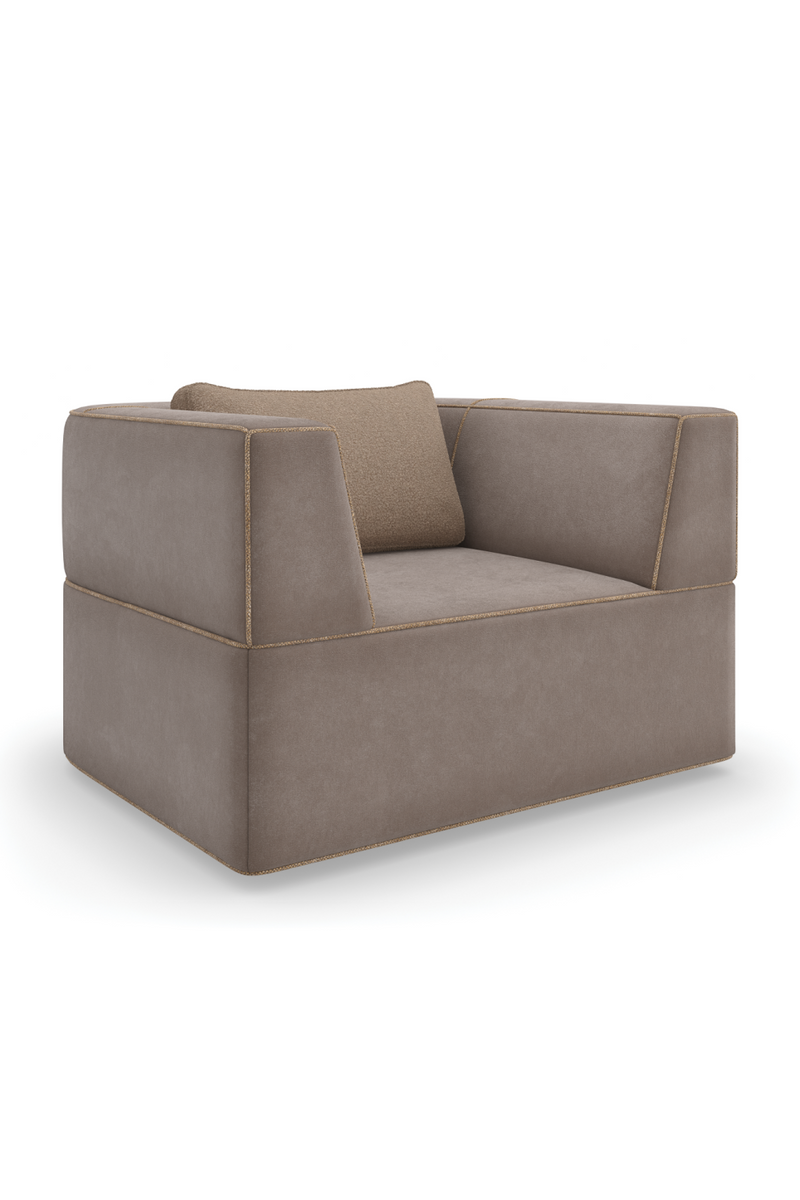 Fauteuil lounge gris chaud | Caracole Marbella | OROA.fr