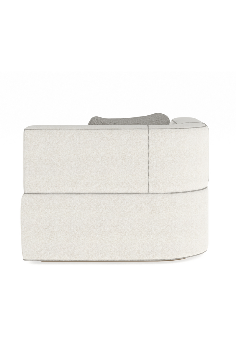 Chaise Longue en Bouclé Blanc | Caracole Marbella | Oroa.fr