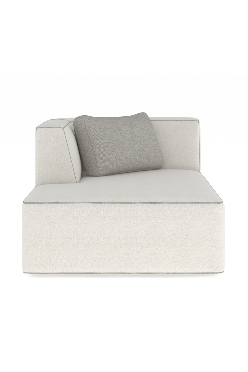 Chaise Longue en Bouclé Blanc | Caracole Marbella | Oroa.fr