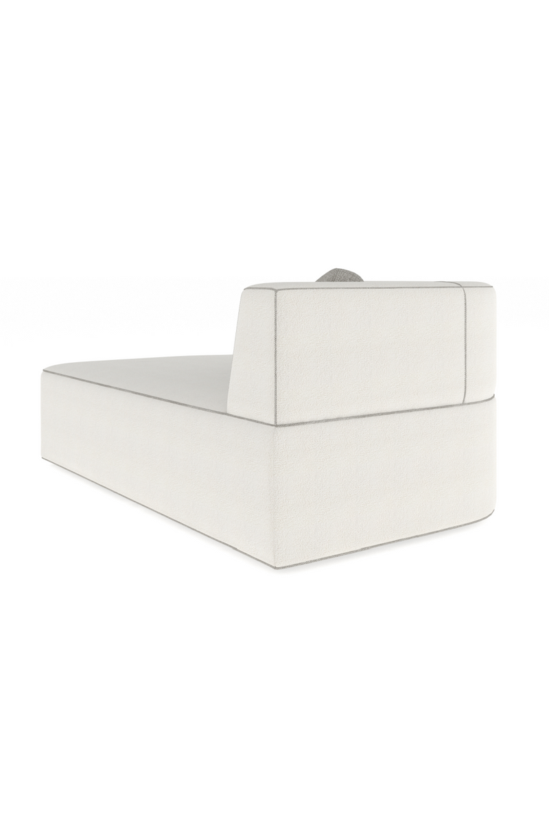 Chaise Longue en Bouclé Blanc | Caracole Marbella | Oroa.fr