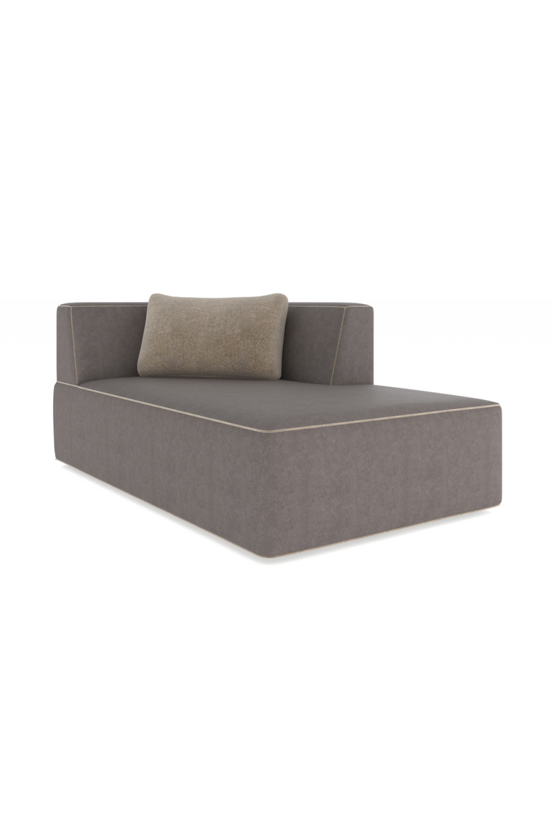 Chaise Longue en Cuir Marron | Caracole Marbella | Oroa.fr