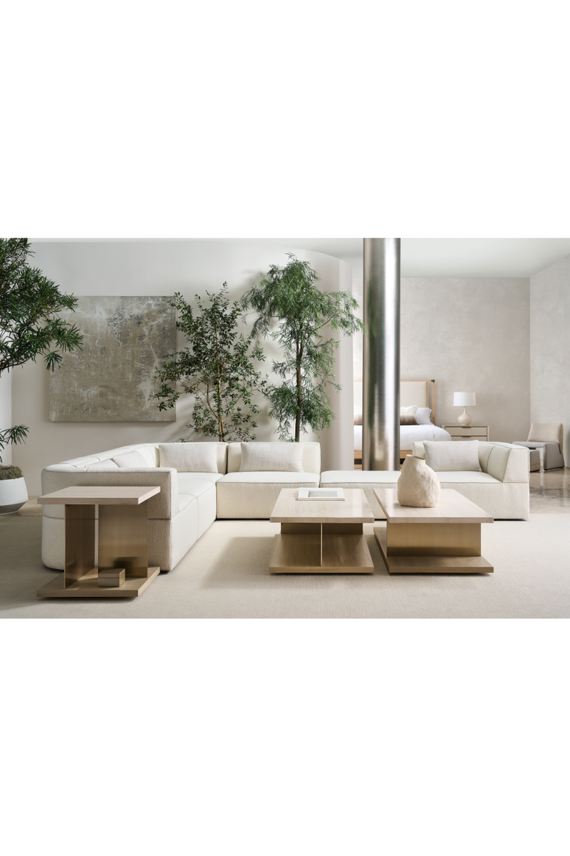 Chaise Longue en Bouclé Blanc | Caracole Marbella | Oroa.fr