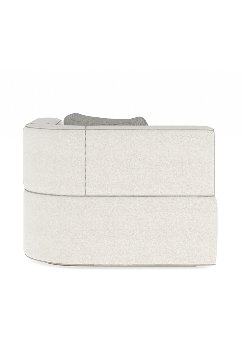 Chaise Longue en Bouclé Blanc | Caracole Marbella | Oroa.fr