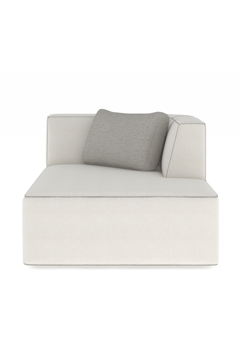 Chaise Longue en Bouclé Blanc | Caracole Marbella | Oroa.fr