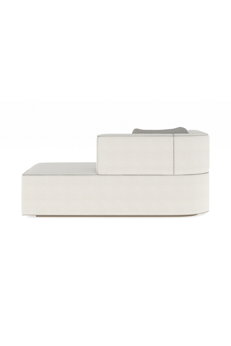 Chaise Longue en Bouclé Blanc | Caracole Marbella | Oroa.fr
