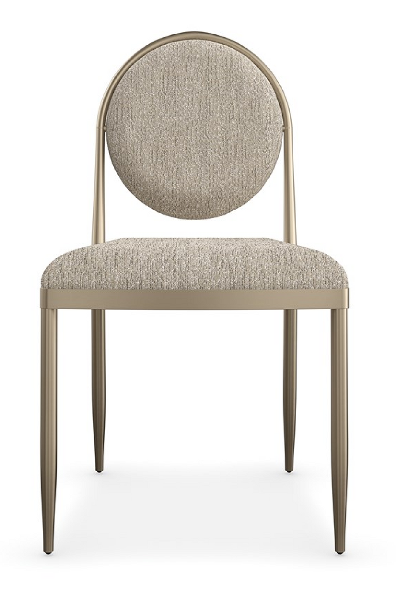 Chaises de salle à manger ovales en bouclé (lot de 2) | Caracole Capri | OROA.fr
