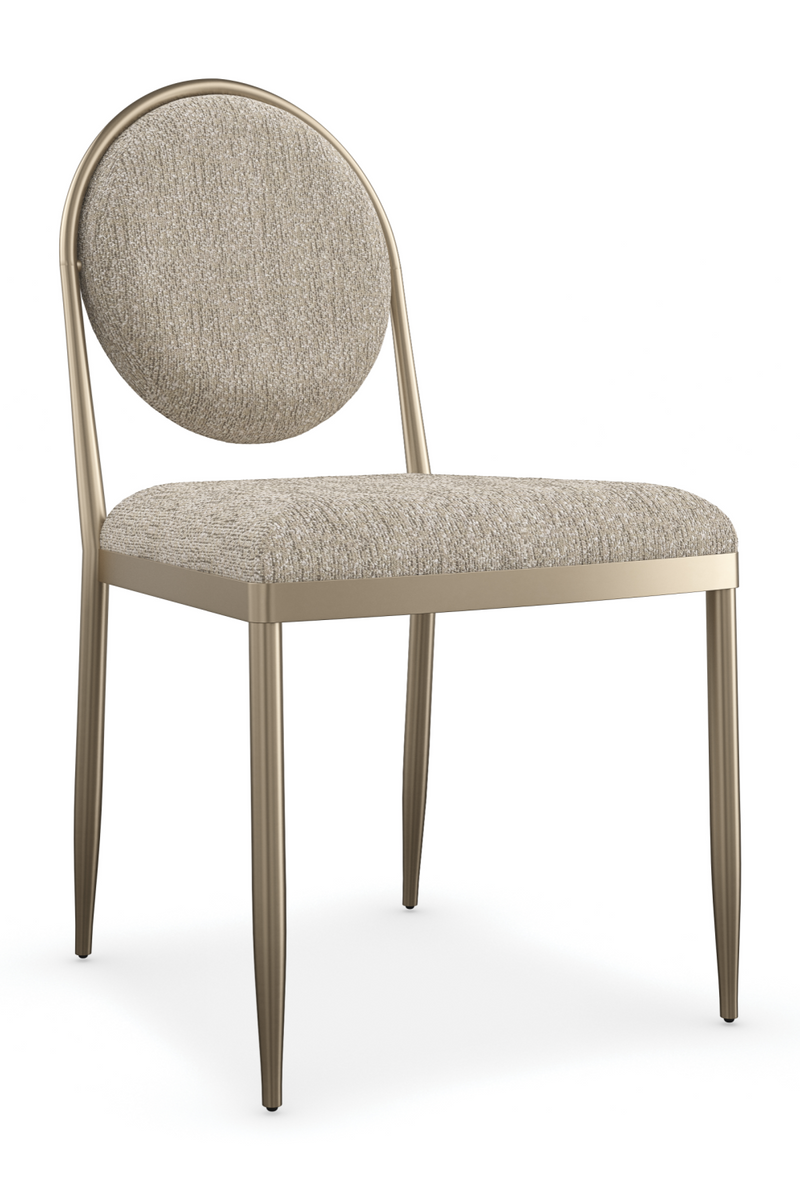 Chaises de salle à manger ovales en bouclé (lot de 2) | Caracole Capri | OROA.fr