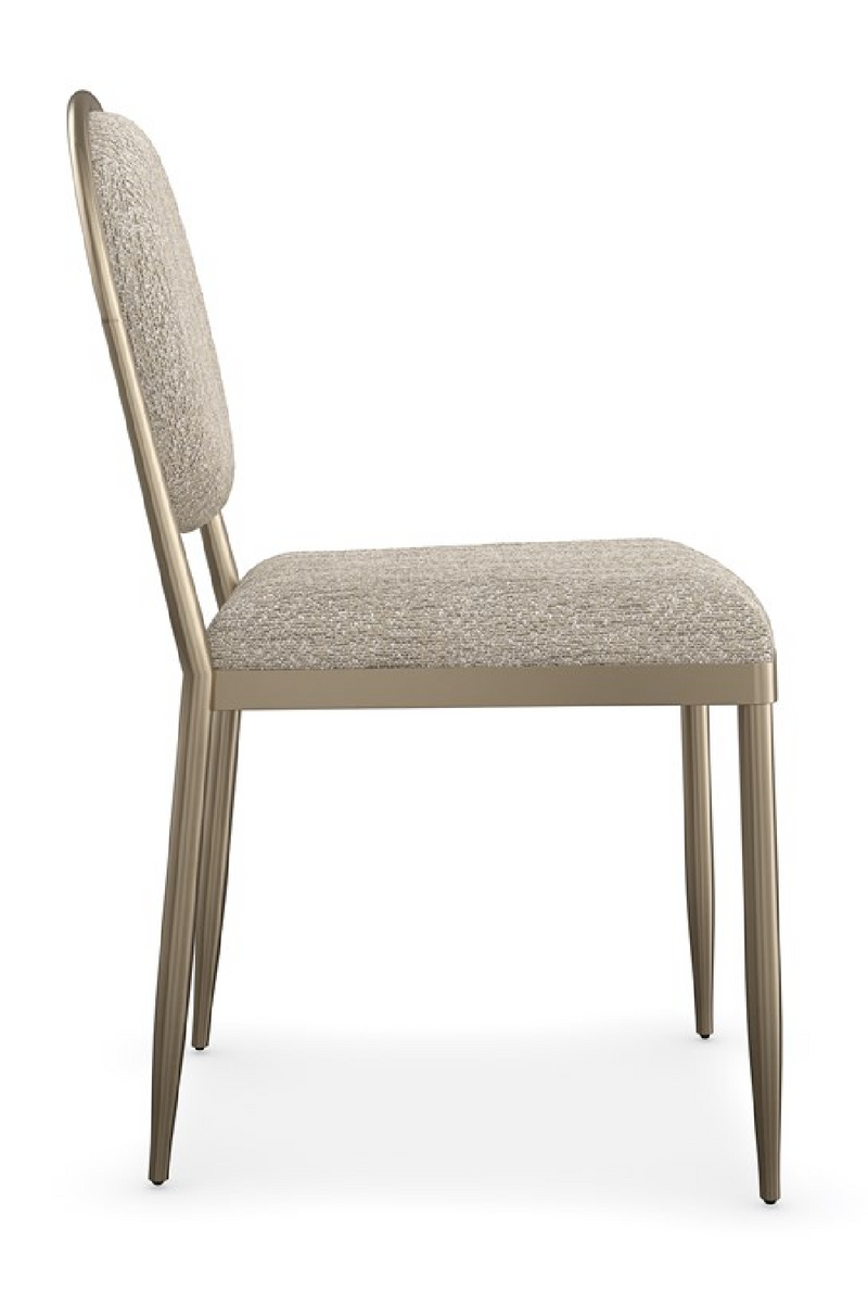 Chaises de salle à manger ovales en bouclé (lot de 2) | Caracole Capri | OROA.fr