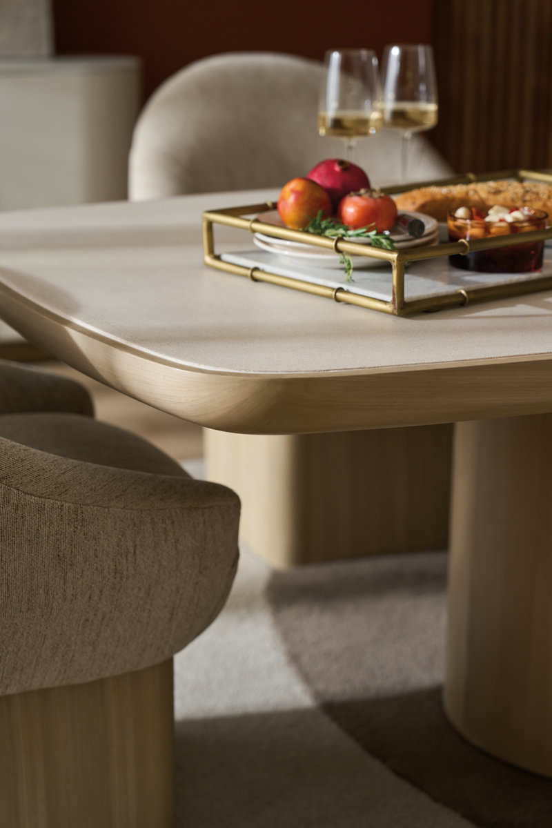 Chaise de salle à manger pivotante tapissée | Caracole Palma | OROA.fr