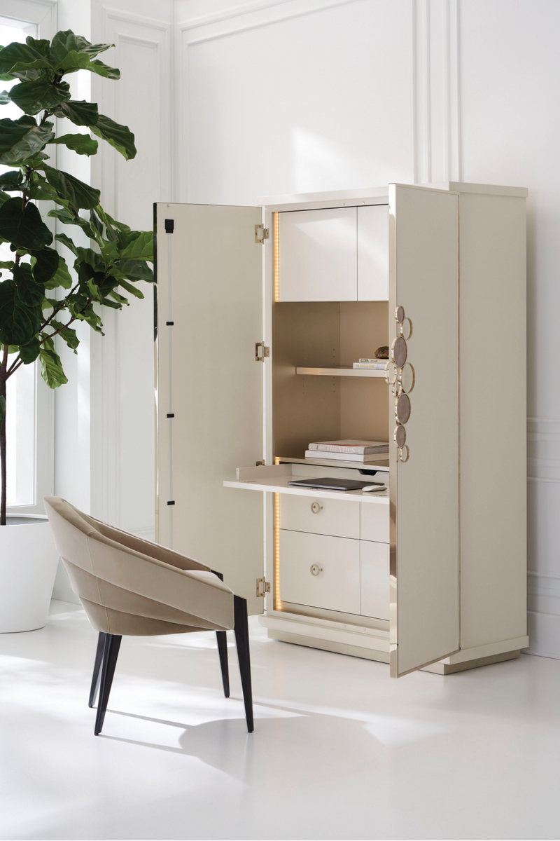 Fauteuil d’appoint moderne en velours | Caracole À Tous Les Niveaux | OROA.fr