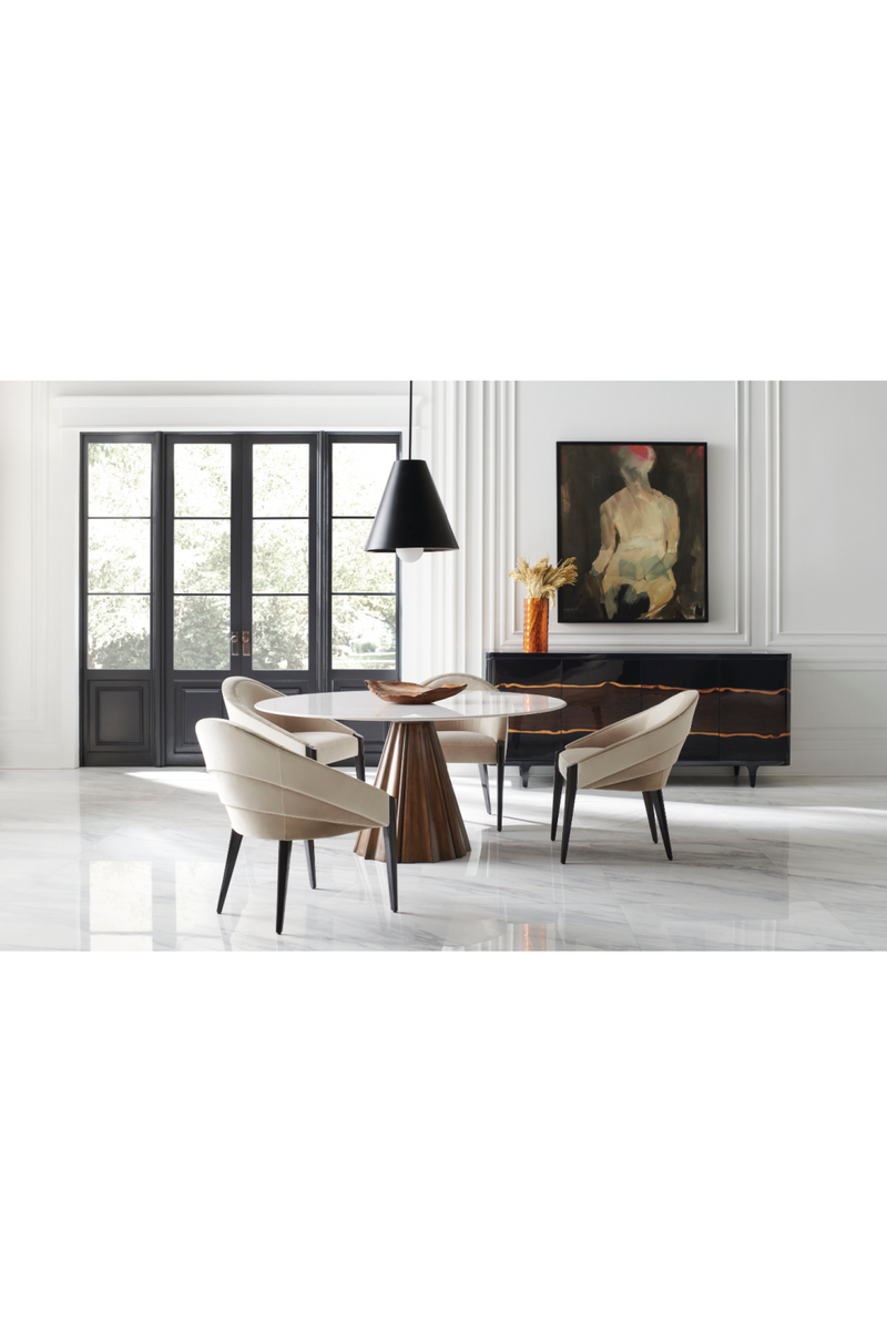 Fauteuil d’appoint moderne en velours | Caracole À Tous Les Niveaux | OROA.fr