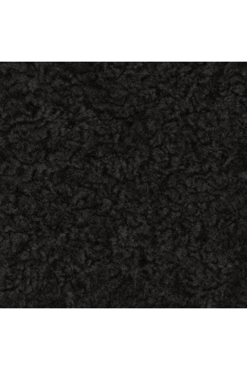 Méridienne en Shearling Noir en Demi-Cercle | Caracole Act | Oroa.fr
