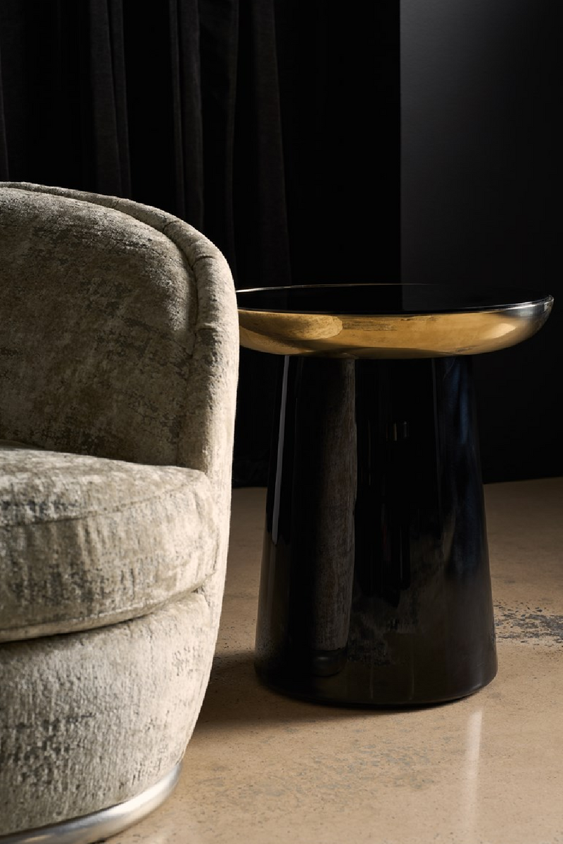 Fauteuil lounge pivotant en chenille | Caracole Celeste | OROA.fr