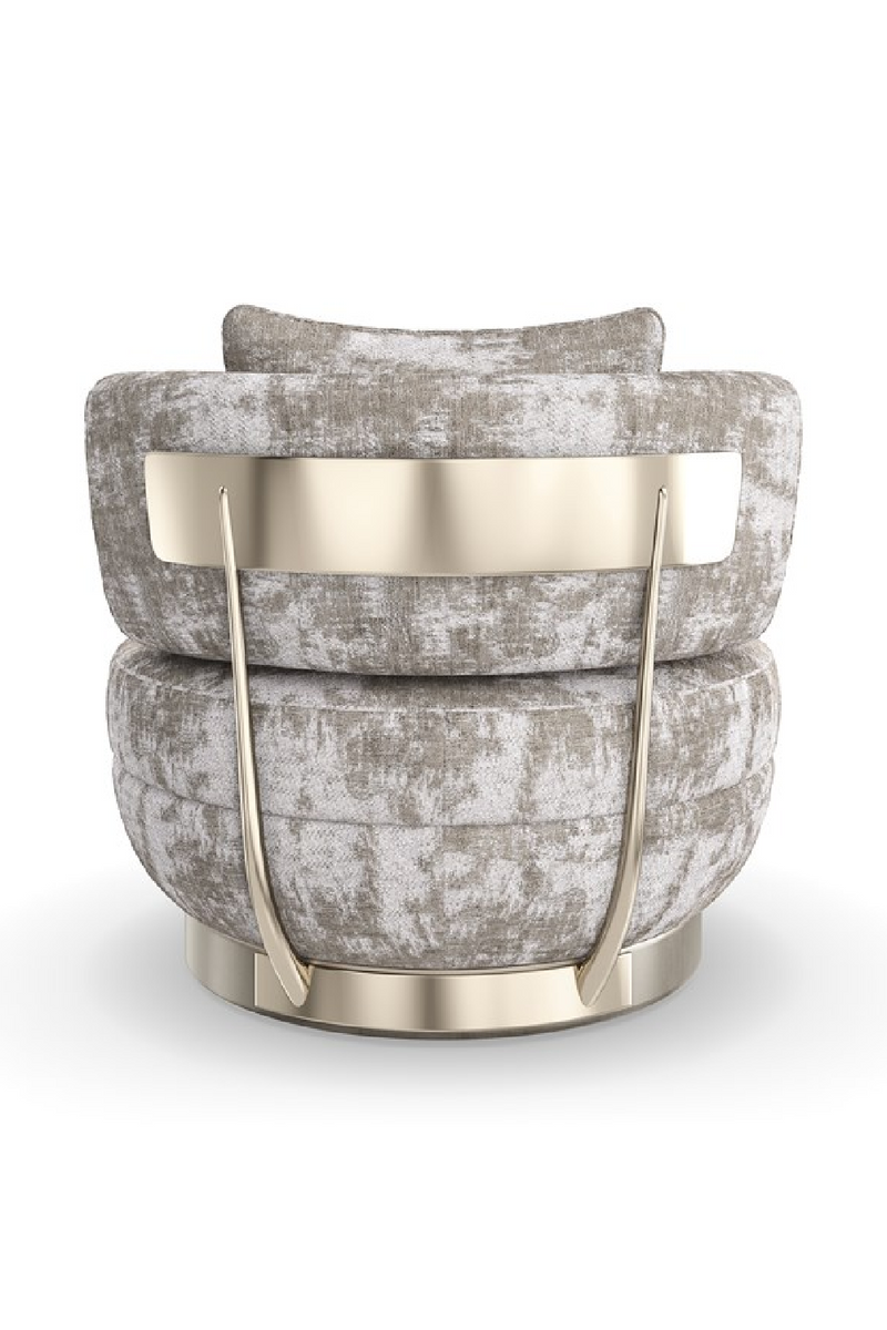 Fauteuil lounge pivotant en chenille | Caracole Celeste | OROA.fr