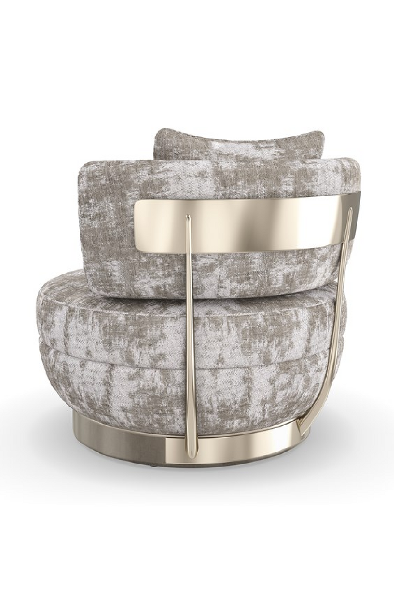 Fauteuil lounge pivotant en chenille | Caracole Celeste | OROA.fr