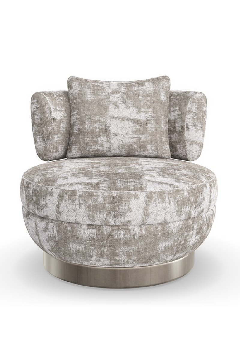 Fauteuil lounge pivotant en chenille | Caracole Celeste | OROA.fr