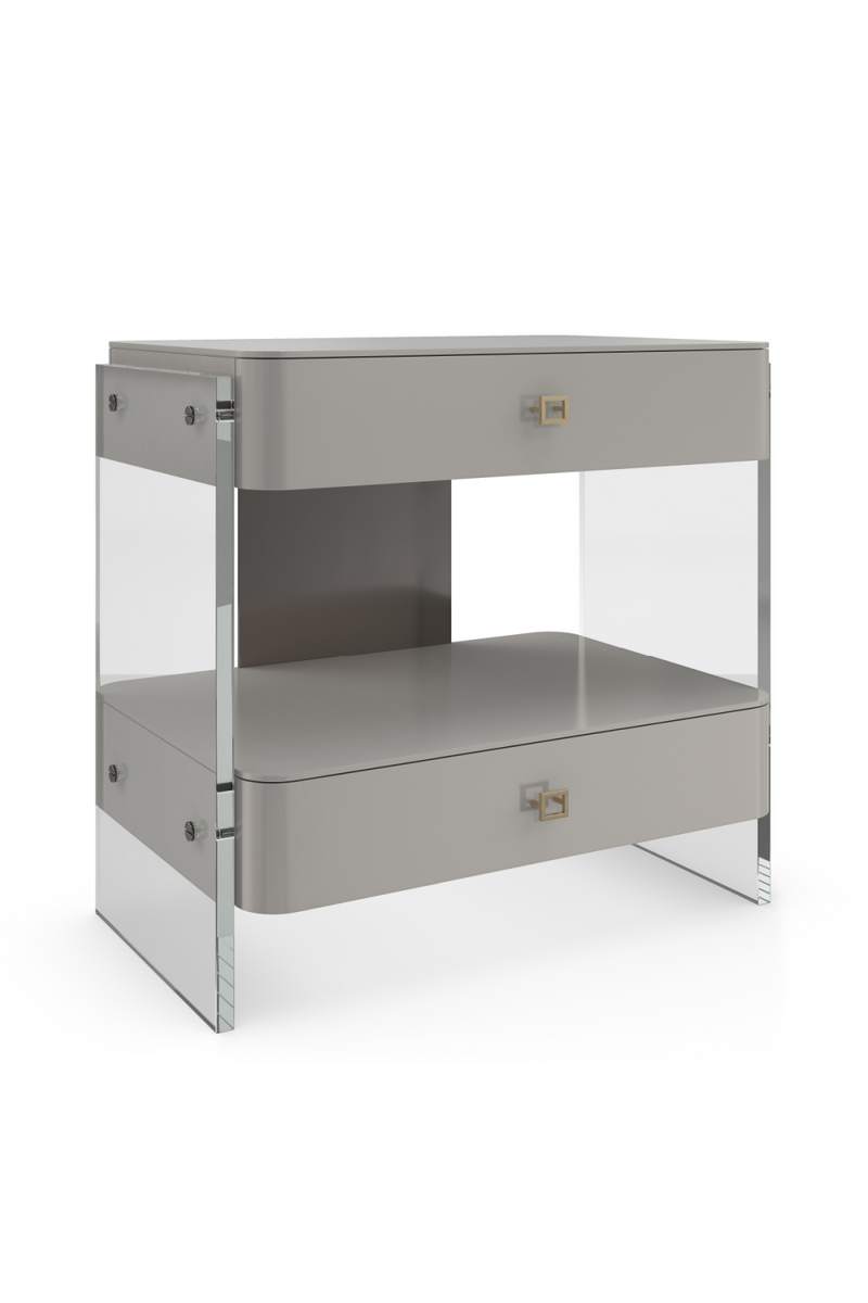 Table de chevet moderne grise | Caracole Opening Night | OROA.fr