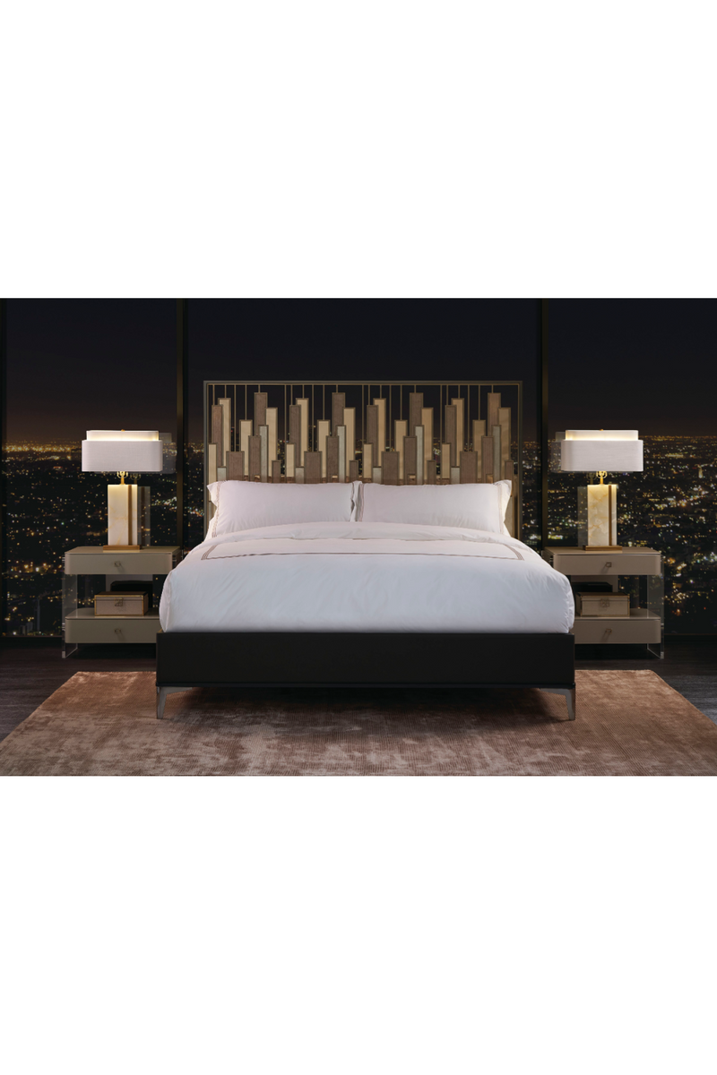 Lit king en métal architectural | Caracole Cityscape | OROA.fr