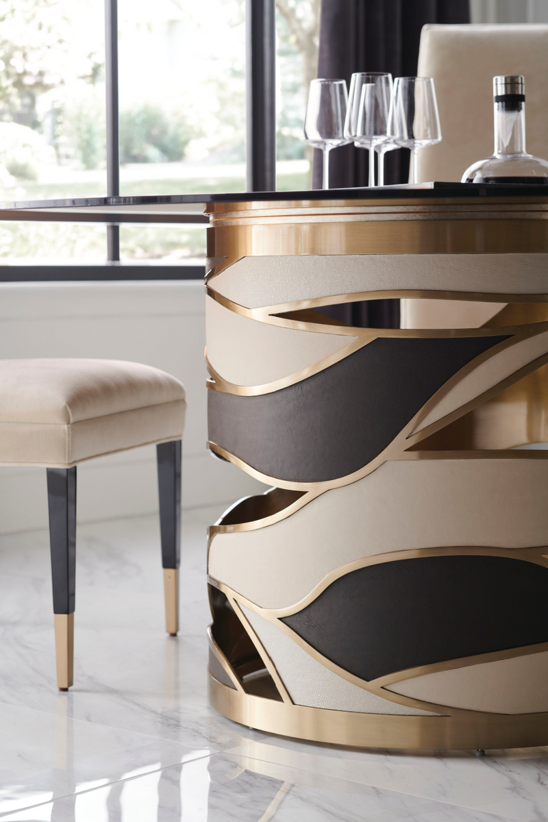 Chaise de Salle à Manger en Velours Crème | Caracole The Masters | OROA.fr