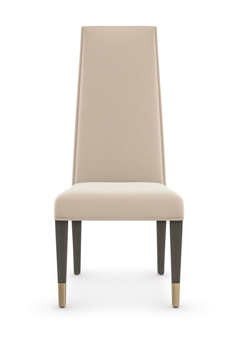 Chaise de Salle à Manger en Velours Crème | Caracole The Masters | OROA.fr