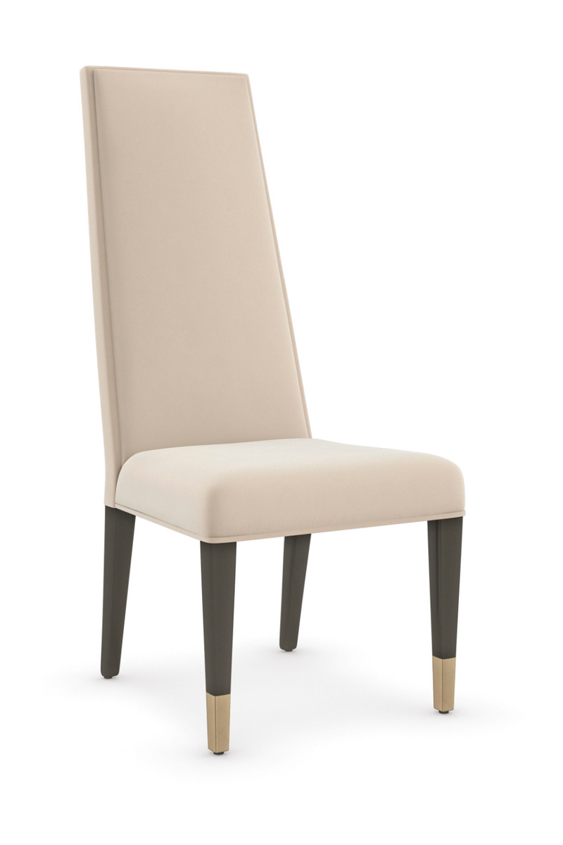 Chaise de Salle à Manger en Velours Crème | Caracole The Masters | OROA.fr