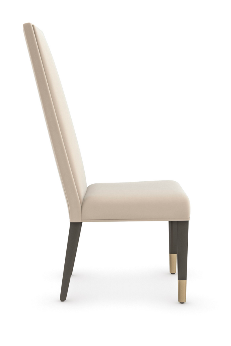Chaise de Salle à Manger en Velours Crème | Caracole The Masters | OROA.fr