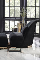 Table basse en métal doré et pierre crème | Caracole Round About L | Meubleluxe.fr