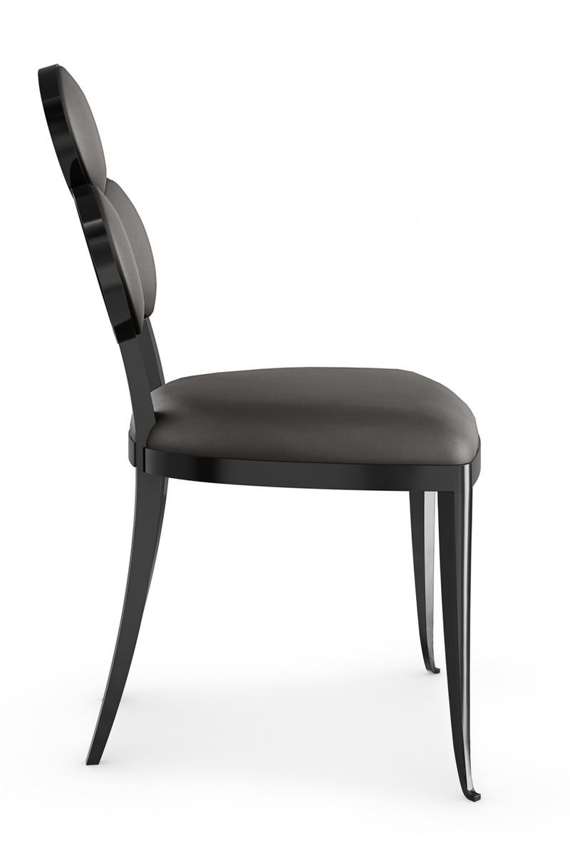 Chaises de salle à manger en vinyle métallisé (2) | Caracole Orion | OROA.fr