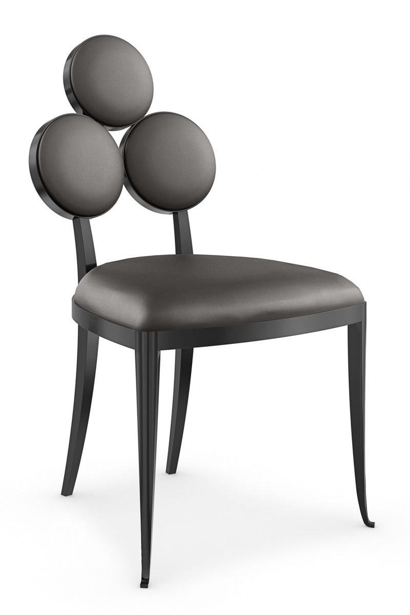 Chaises de salle à manger en vinyle métallisé (2) | Caracole Orion | OROA.fr
