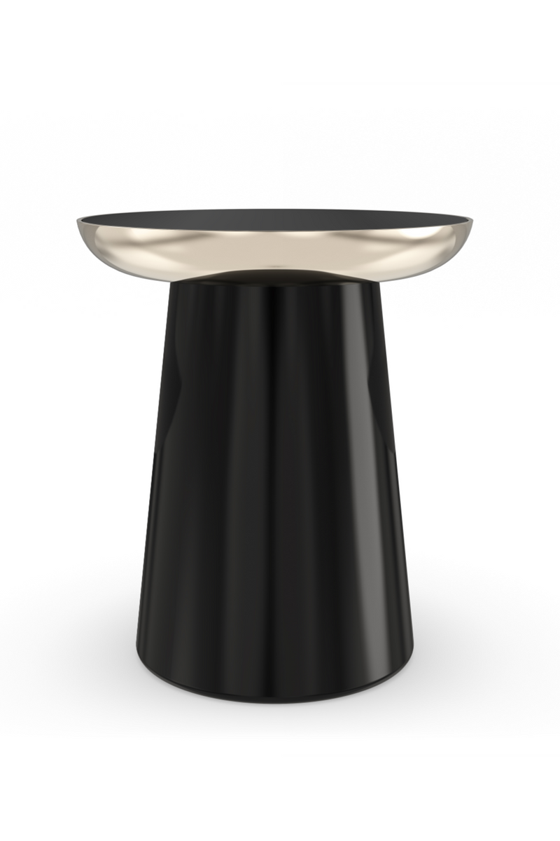 Table d’appoint avec plateau miroir noir | Caracole Umbra | OROA.fr