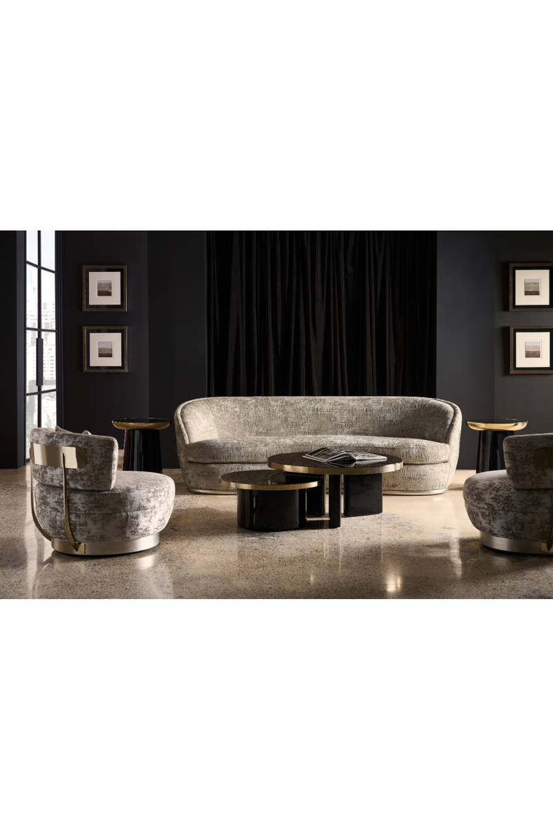 Table d’appoint avec plateau miroir noir | Caracole Umbra | OROA.fr