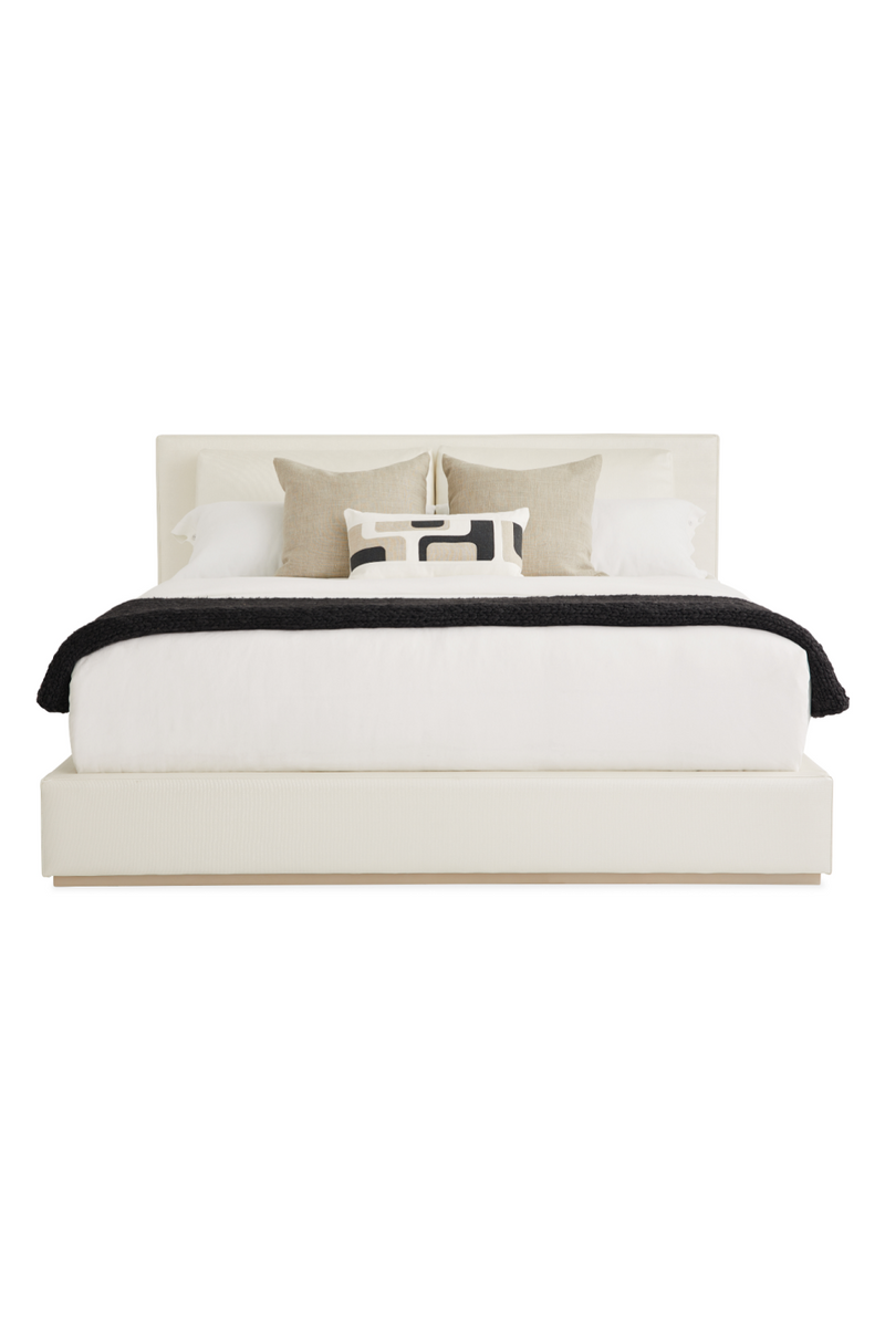 Lit King Moderne Blanc | Caracole The Boutique | OROA.fr